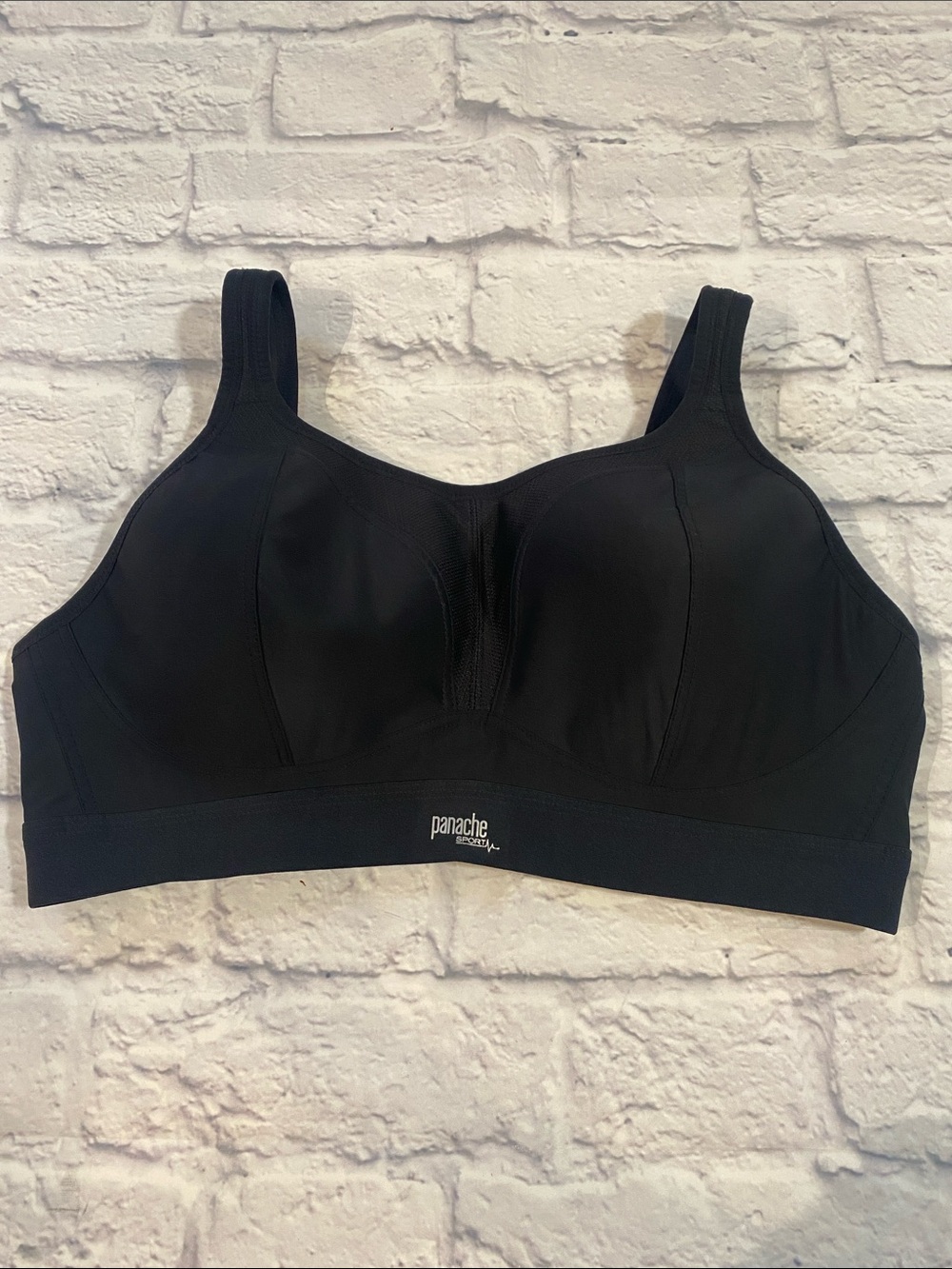 Panache Sport Boundless Non Wired Sports Bra Black Size 38D #7341B